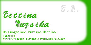 bettina muzsika business card